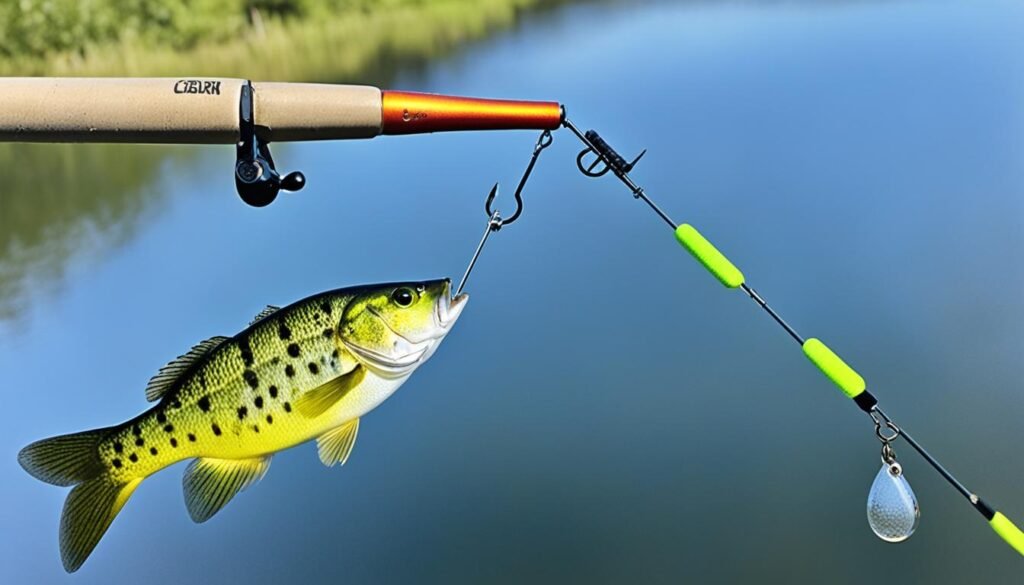 Neko rig for crappie fishing