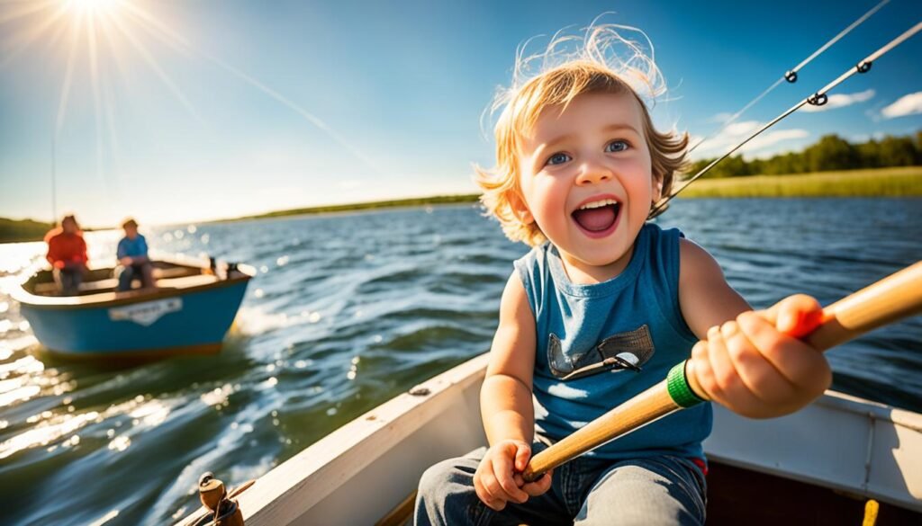 excitement of catching a fish