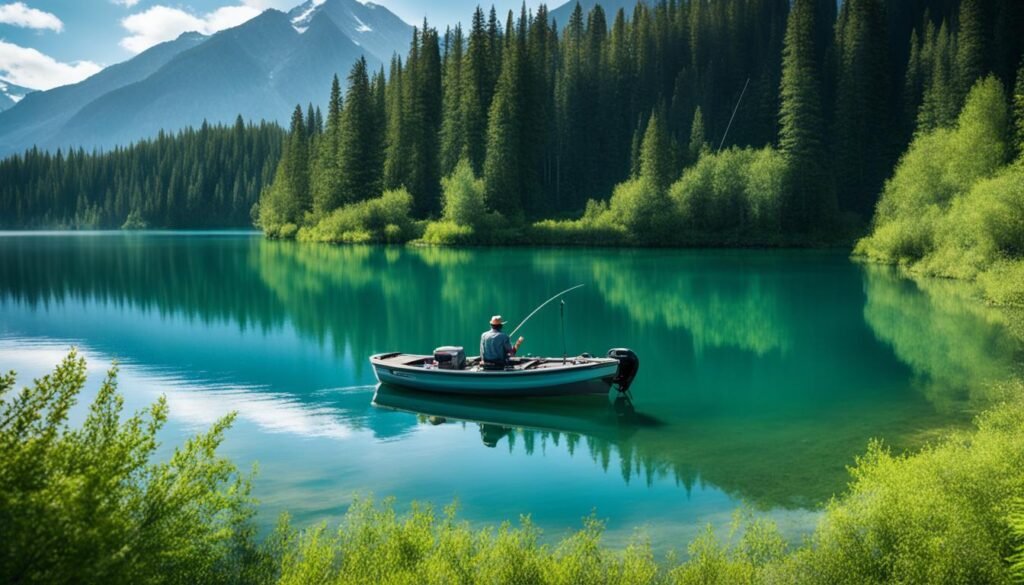fishing from a boat